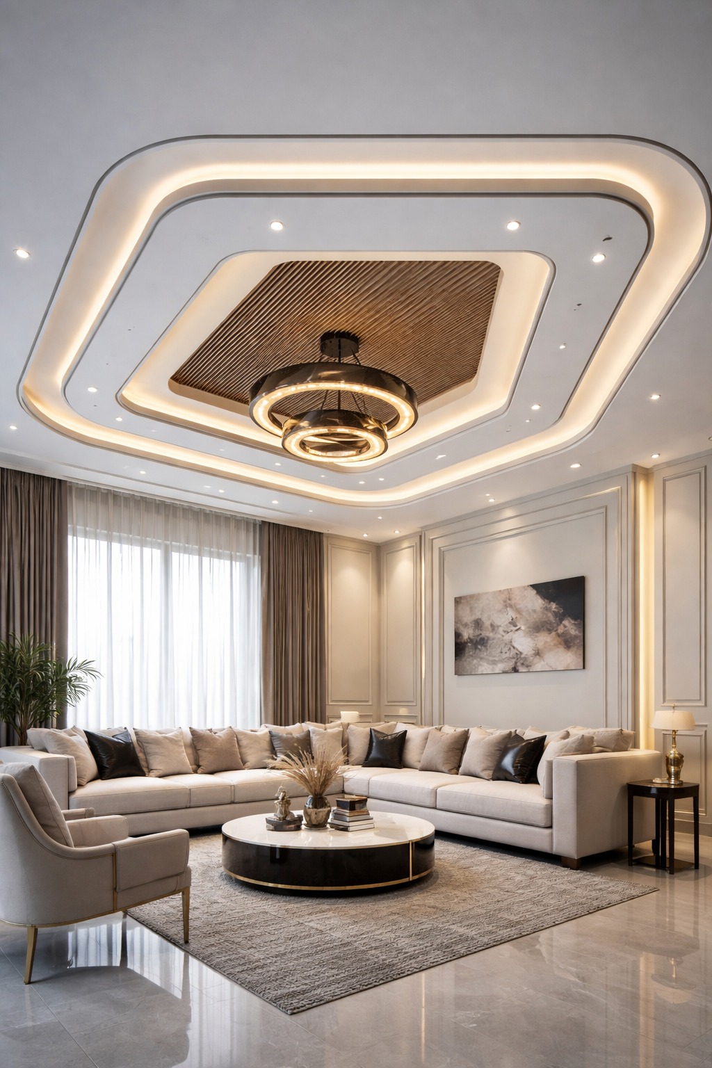 Ceiling by XCLERA - False ceiling solutions with gypsum, panels, and decorative finishes